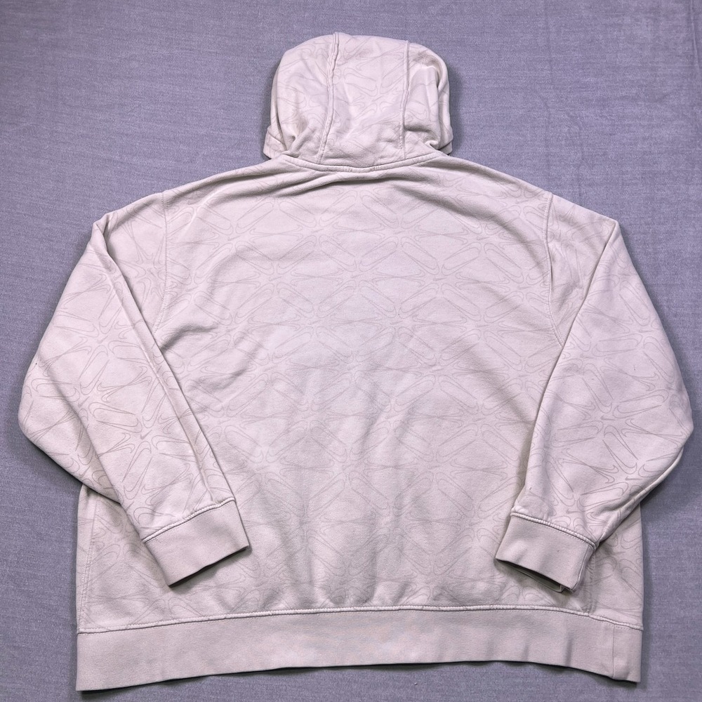 Nike Mens Beige All Over Print Swoosh Casual Wear Pullover Hoodie‎ Size 3XL - Picture 2 of 11